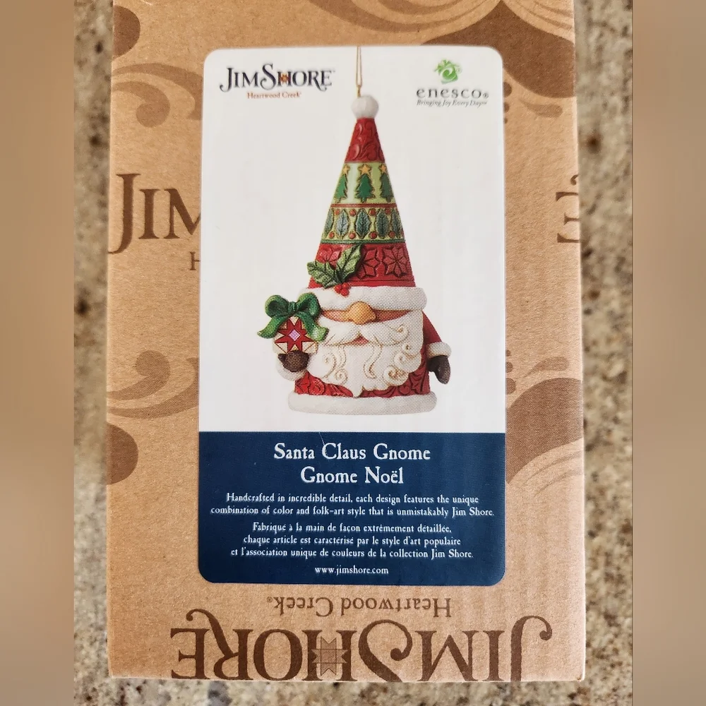 Jim Shore Santa Clause Gnome Ornament NIB